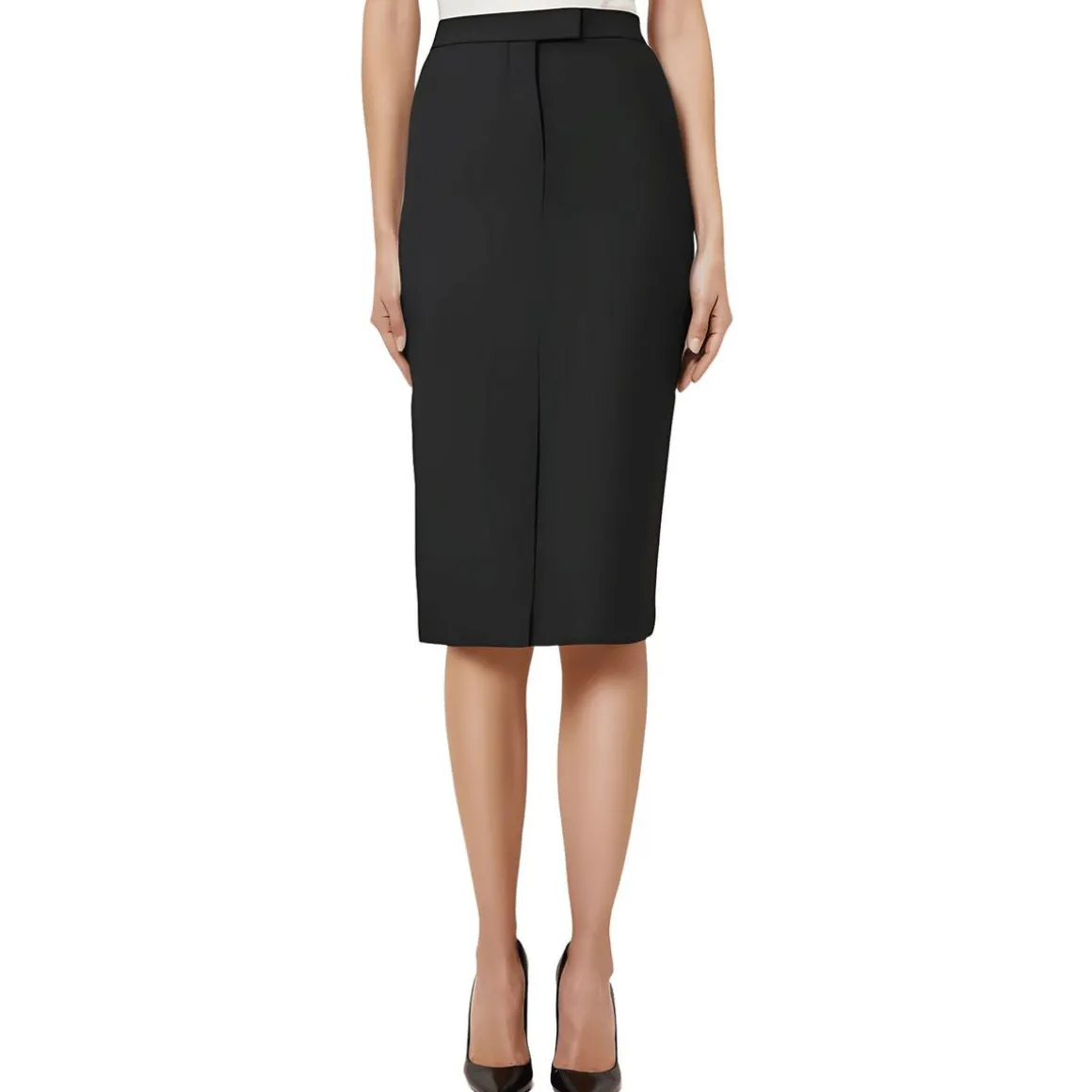 Solid Pencil Skirt