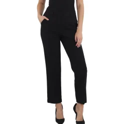 Solid Straight Leg Pants