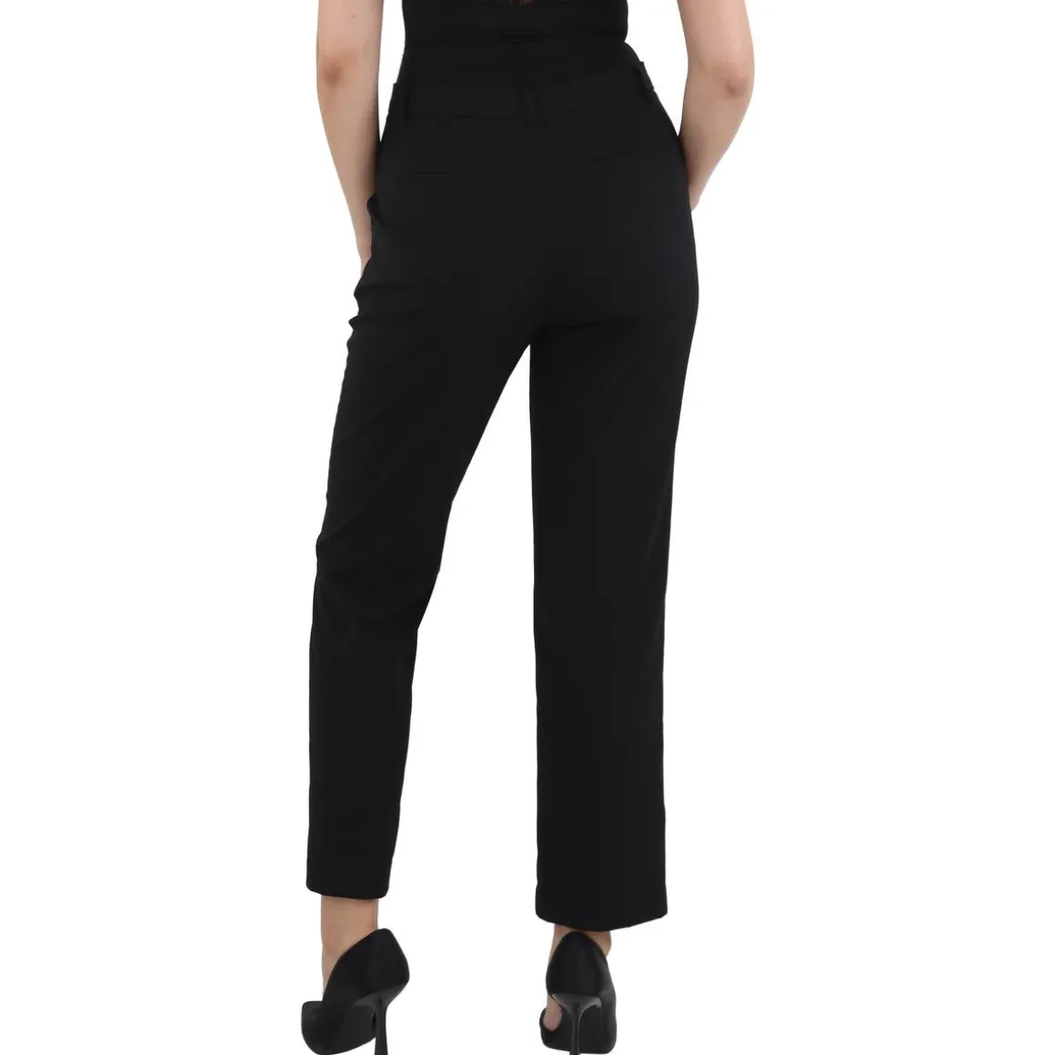 Solid Straight Leg Pants