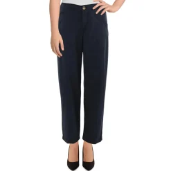 Solid Straight Leg Pants