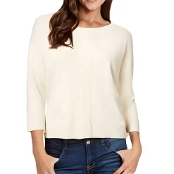 Solid Cable Knit Crewneck Sweater