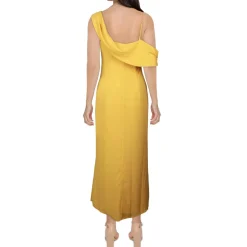Solid Chiffon Midi Dress