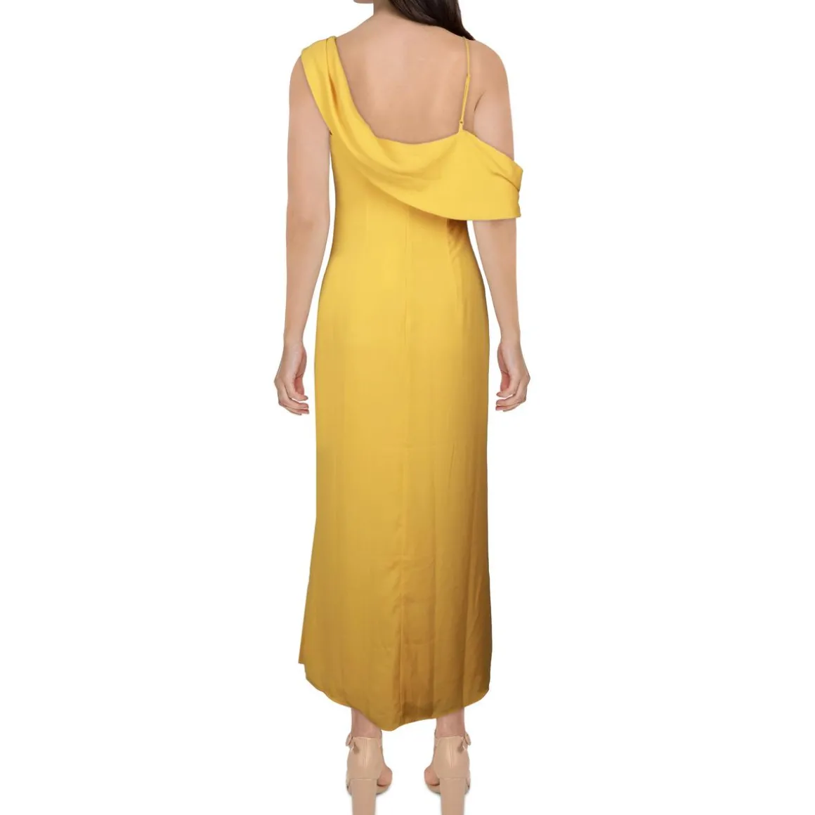 Solid Chiffon Midi Dress