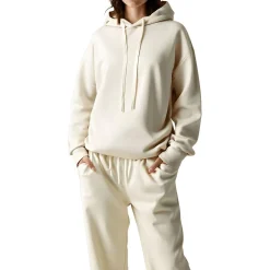 Solid Cotton Hooded Sweatshirt