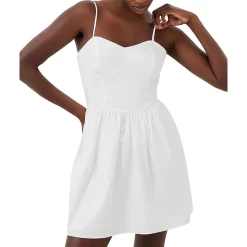 Solid Cotton Mini Dress