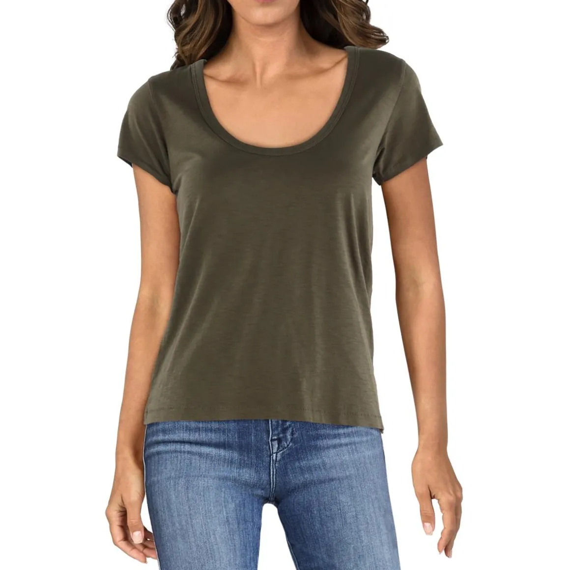 Solid Cotton Pullover Top