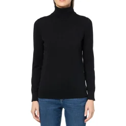 Solid Cotton Turtleneck Sweater