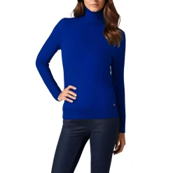 Solid Cotton Turtleneck Sweater