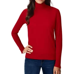 Solid Cotton Turtleneck Sweater