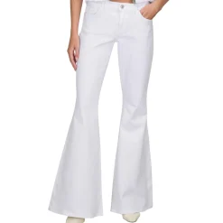 Solid Denim Flared Jeans