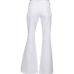 Solid Denim Flared Jeans