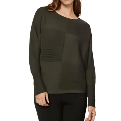 Solid Dolman Sleeves V-Neck Sweater