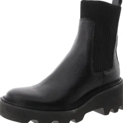 Solid Faux Leather Ankle Boots