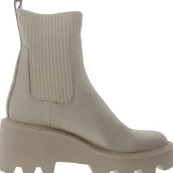 Solid Faux Leather Ankle Boots