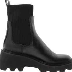 Solid Faux Leather Ankle Boots