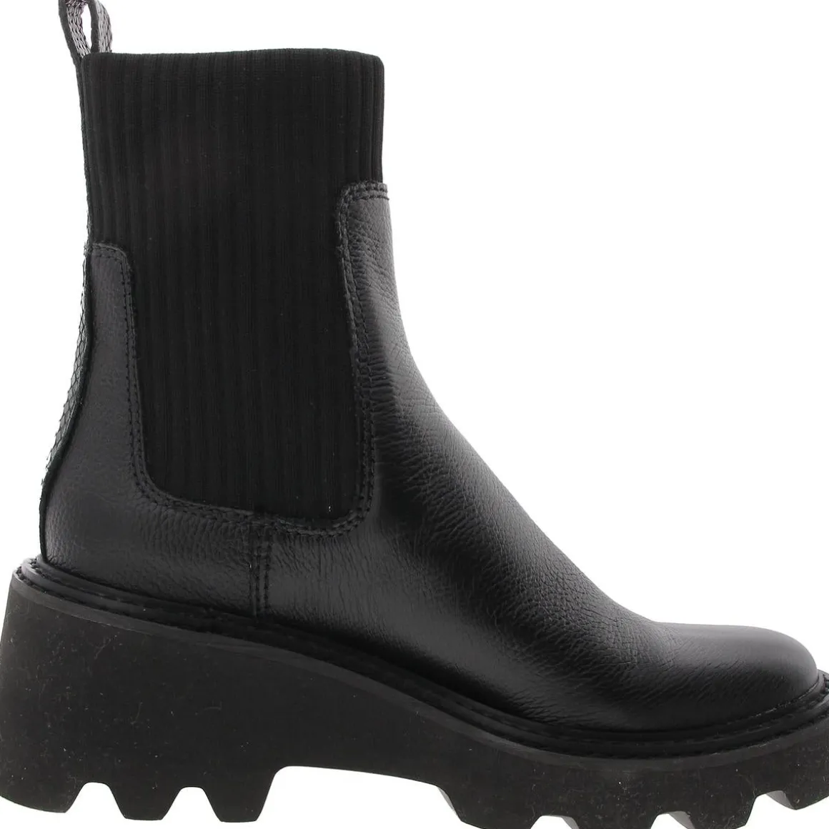 Solid Faux Leather Ankle Boots