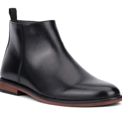 Solid Faux Leather Chelsea Boots
