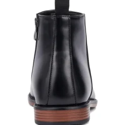 Solid Faux Leather Chelsea Boots