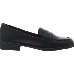 Solid Faux Leather Loafers