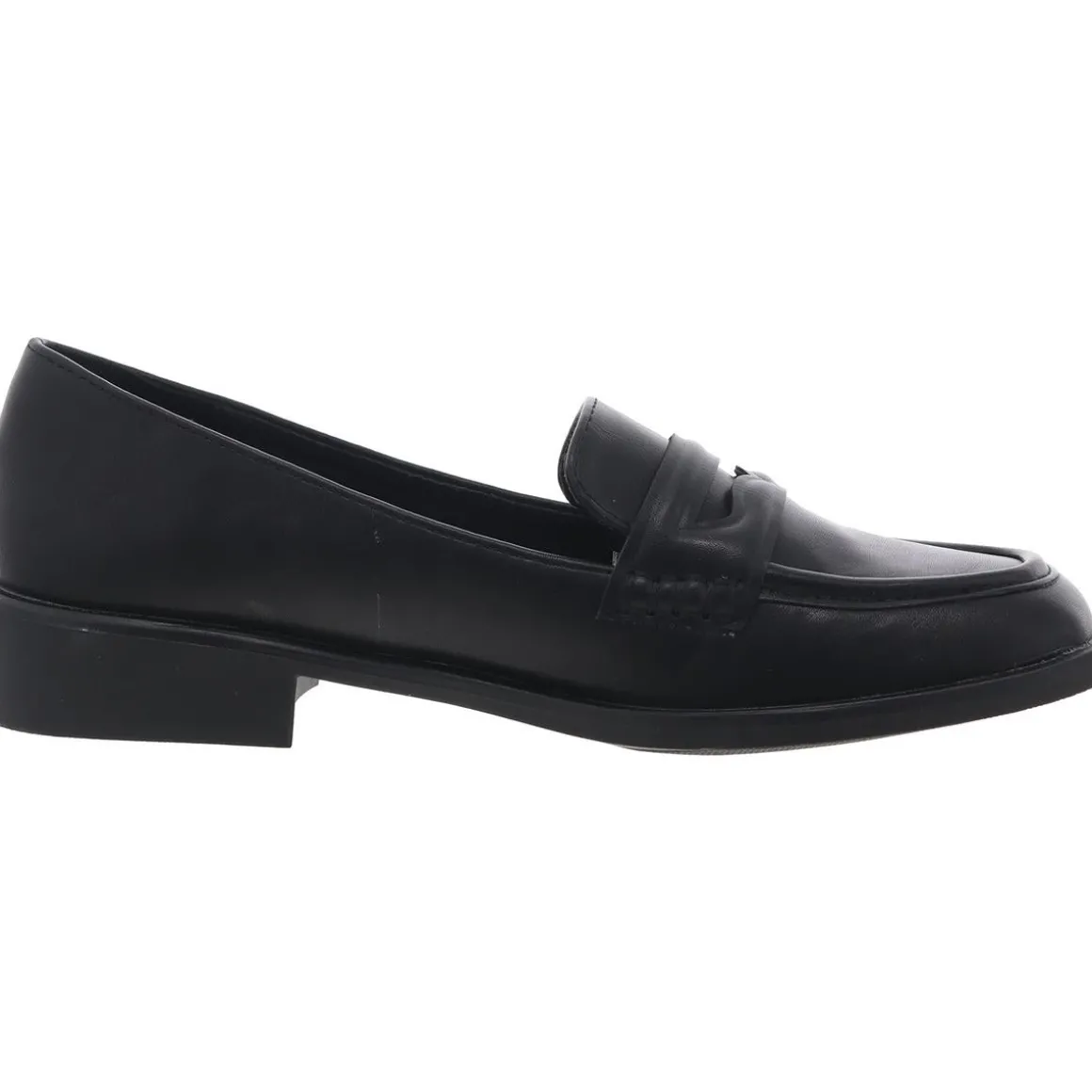 Solid Faux Leather Loafers