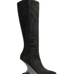Solid Faux Suede Knee-High Boots