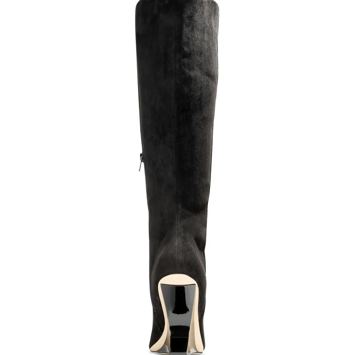 Solid Faux Suede Knee-High Boots