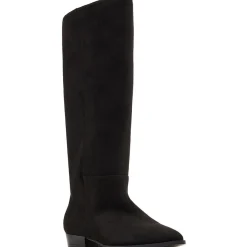 Solid Faux Suede Knee-High Boots
