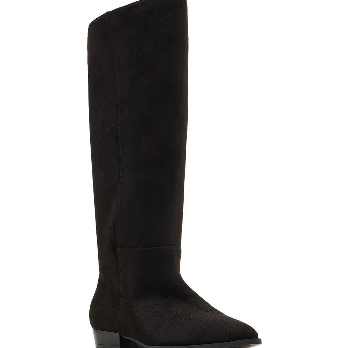 Solid Faux Suede Knee-High Boots