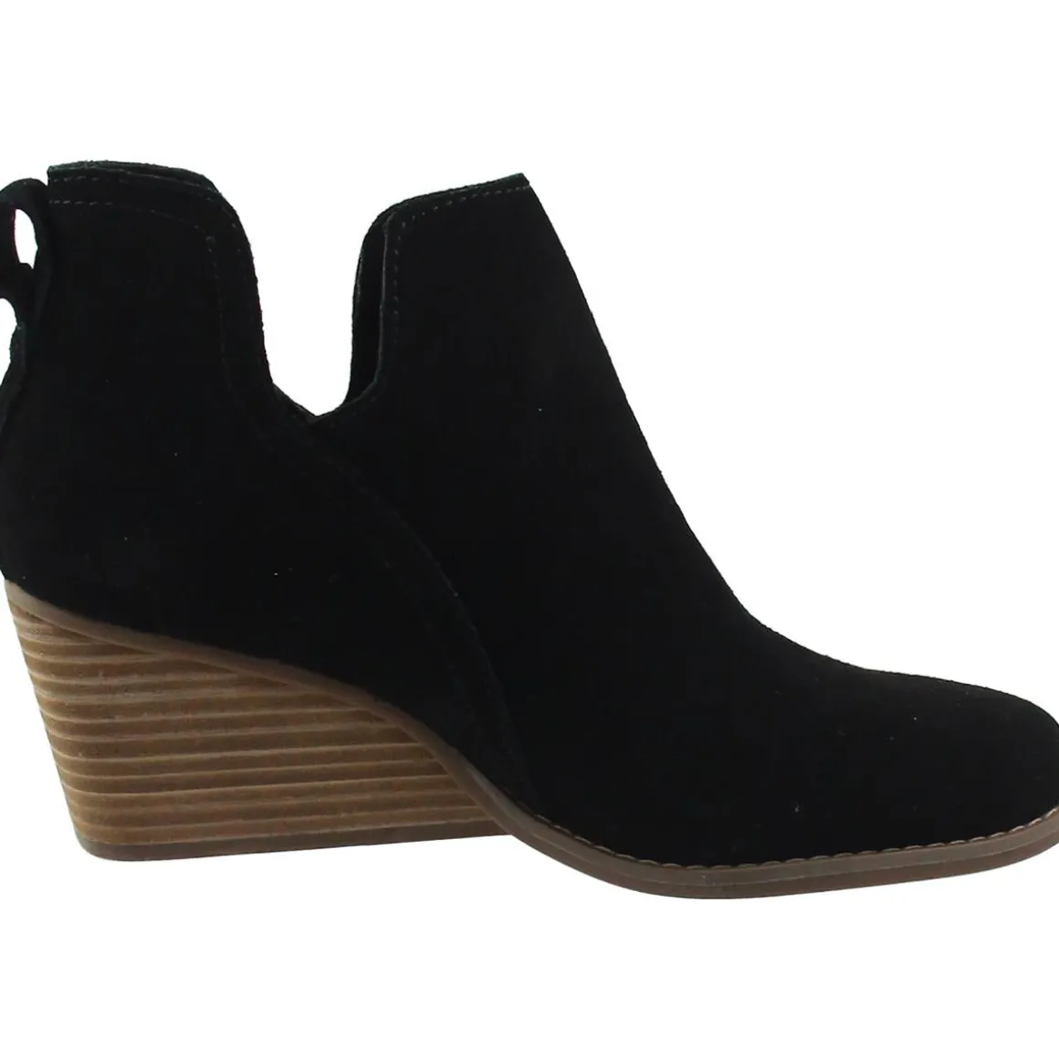 Solid Faux Suede Wedge Boots