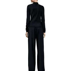 Solid Knit Funnel-Neck Sweater