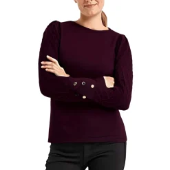 Solid Knit Pullover Sweater