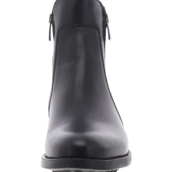 Solid Leather Ankle Boots