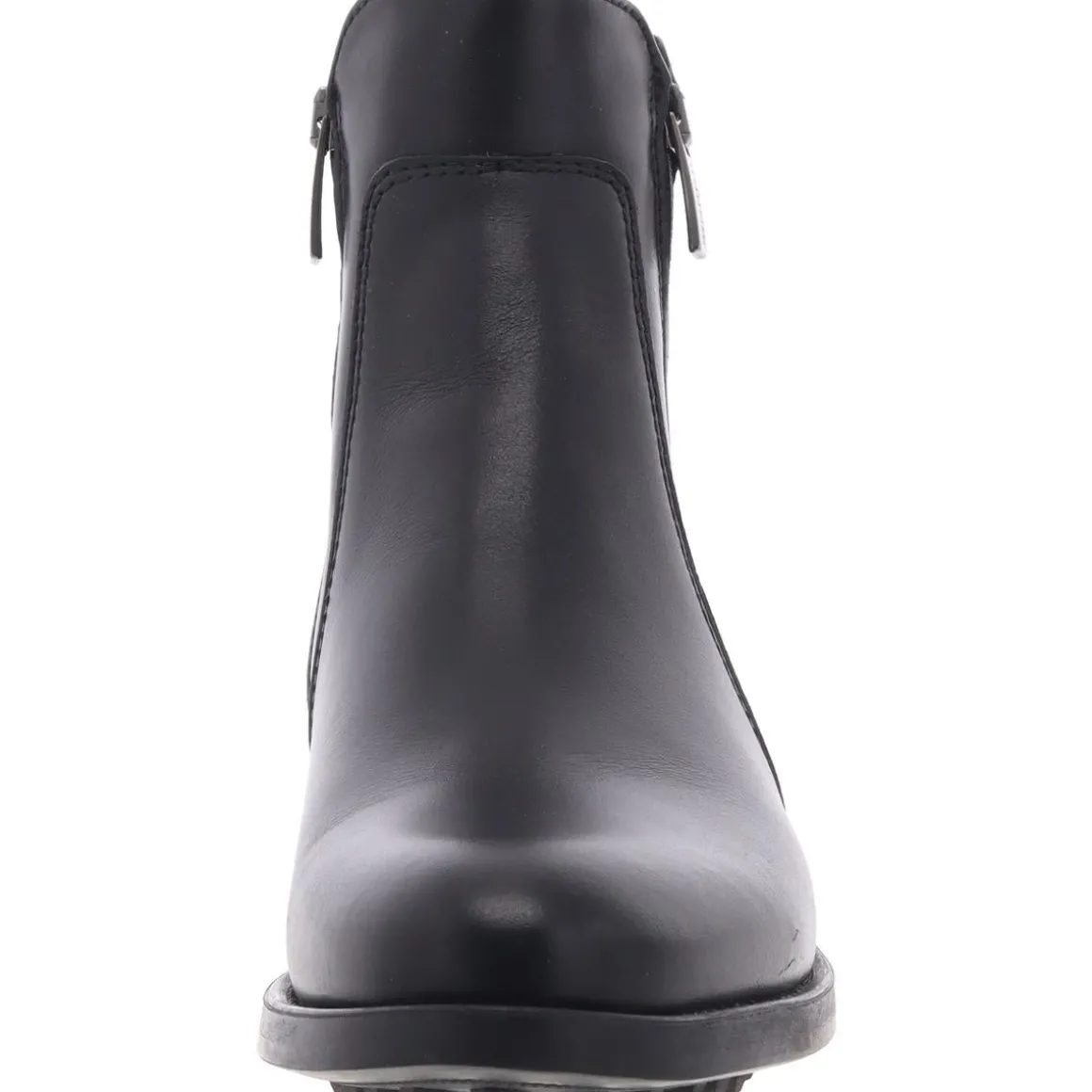 Solid Leather Ankle Boots