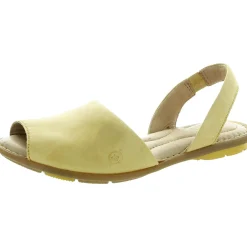 Solid Leather Flatform Sandals