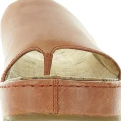 Solid Leather Platform Sandals