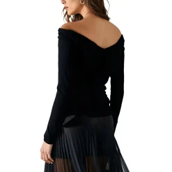 Solid Mesh Off The Shoulder