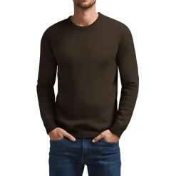 Solid Nylon Crewneck Sweater