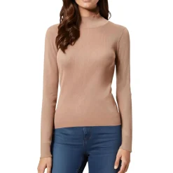 Solid Rayon Mock Turtleneck Sweater
