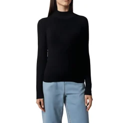 Solid Rayon Mock Turtleneck Sweater