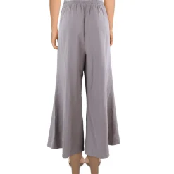 Solid Rayon Wide Leg Pants