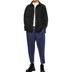 Solid Ribbed Knit Button-Down Shirt