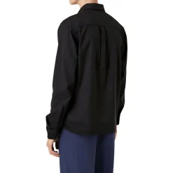 Solid Ribbed Knit Button-Down Shirt