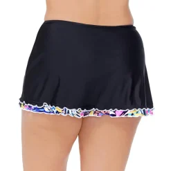 Solid Ruched Swim Bottom Separates