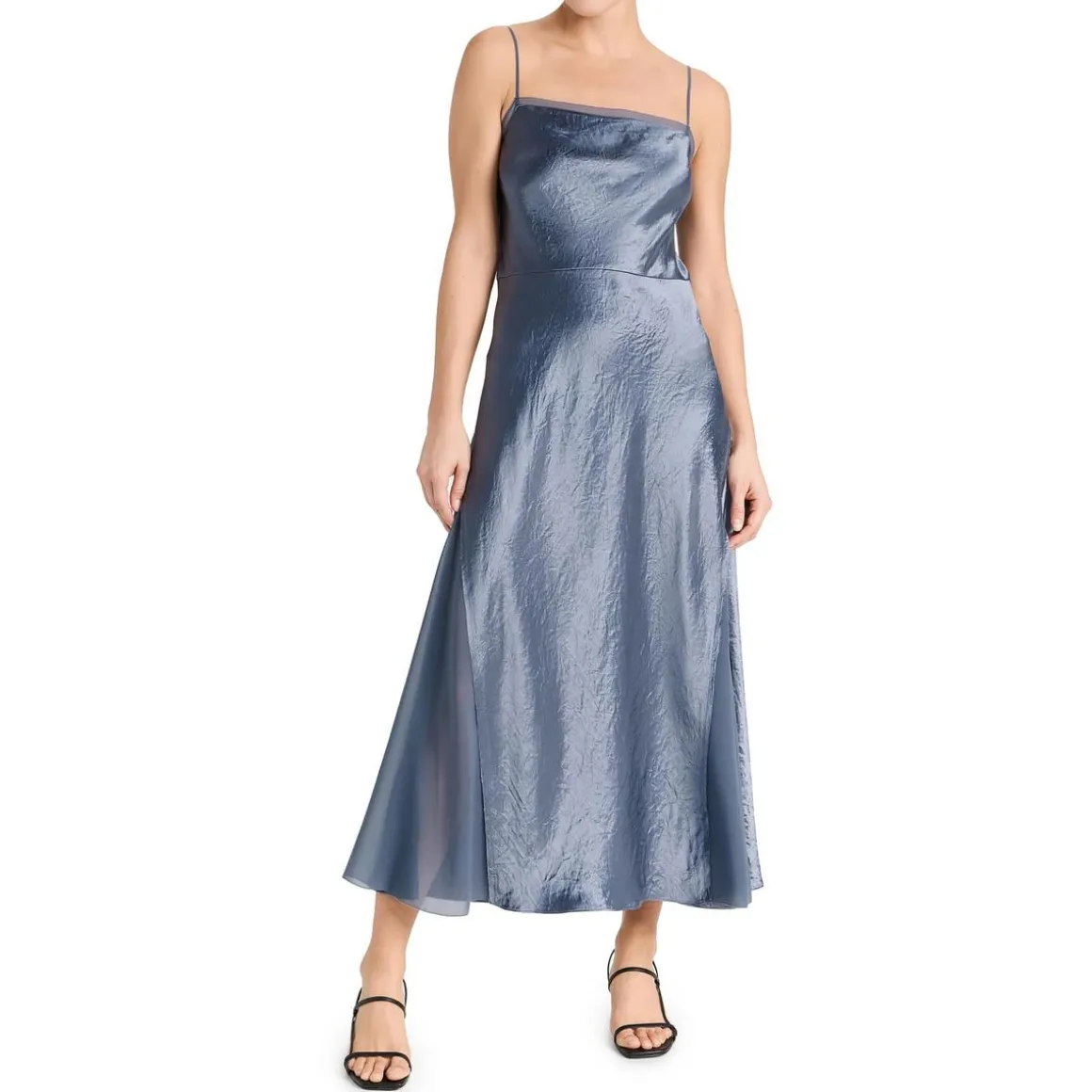 Solid Sheer Slip Dress