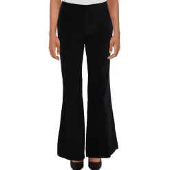 Solid Velvet Flared Pants