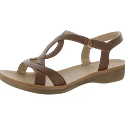 Solo Faux Leather Ankle Strap Strappy Sandals