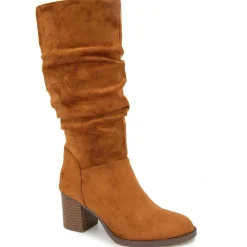 Sonia Faux Suede Almond Toe Knee-High Boots