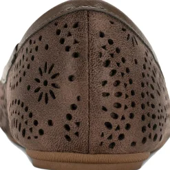 Sophia Perforated Slip On Flats