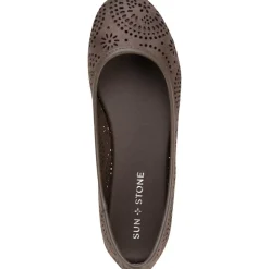 Sophia Perforated Slip On Flats