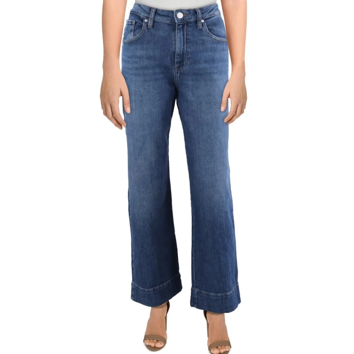 Sophia Wide Leg High Rise Med Wash Wide Leg Pants